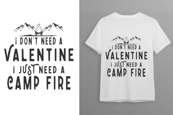 Campfire Lover Valentine T-shirt Design: A Unique Blend of Romance and Adventure