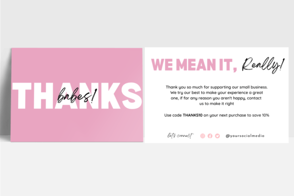 Expressing Gratitude with the Small Business Editable Thank You Card