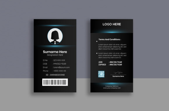 Modern Professionalism Meets Elegance: The Luxury Black Business Employee Card