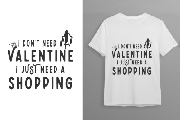 Shopping Lover Valentine T-shirt Design