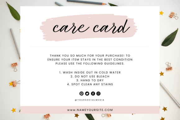 Small Business Care Card Template