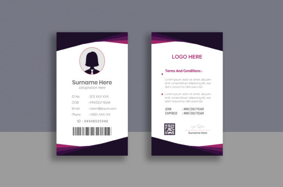 Vertical Business Employee Card Design